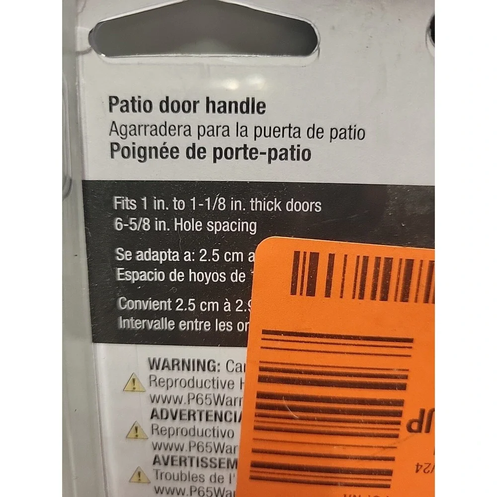 Prime-Line Keyed Sliding Door Flush Latch Handle Set Metal Chrome Plated C1075